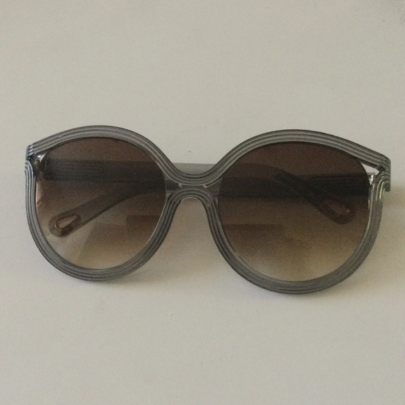 CHLOE WOMENS CUTOUT SUNGLASSES GREY NWOT